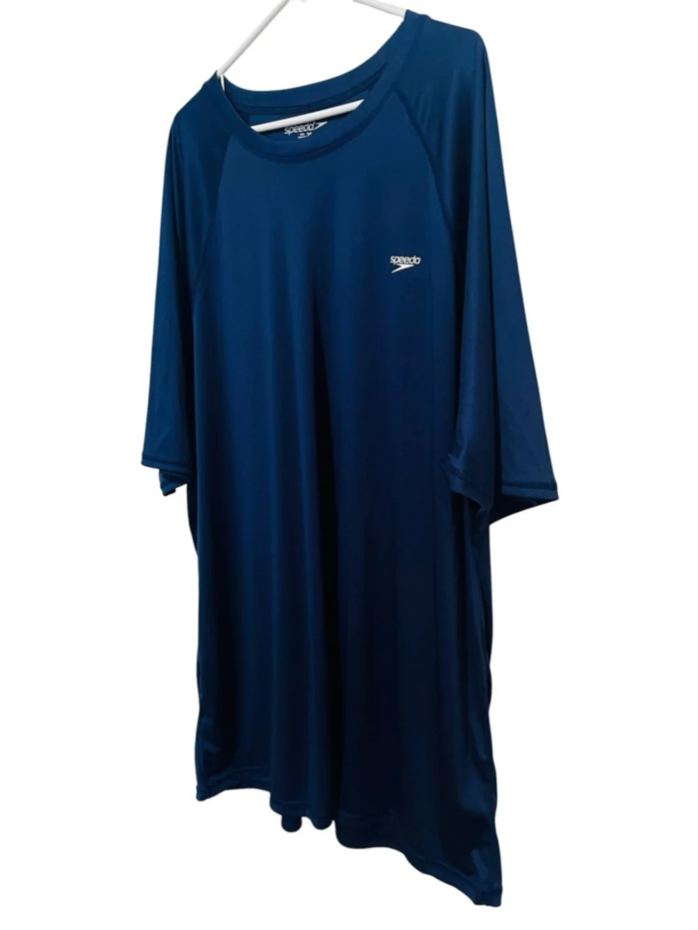 Speedo Men's Swim Shirt 4XL XXXXL Navy Lightweight Performance Active Rash Guard